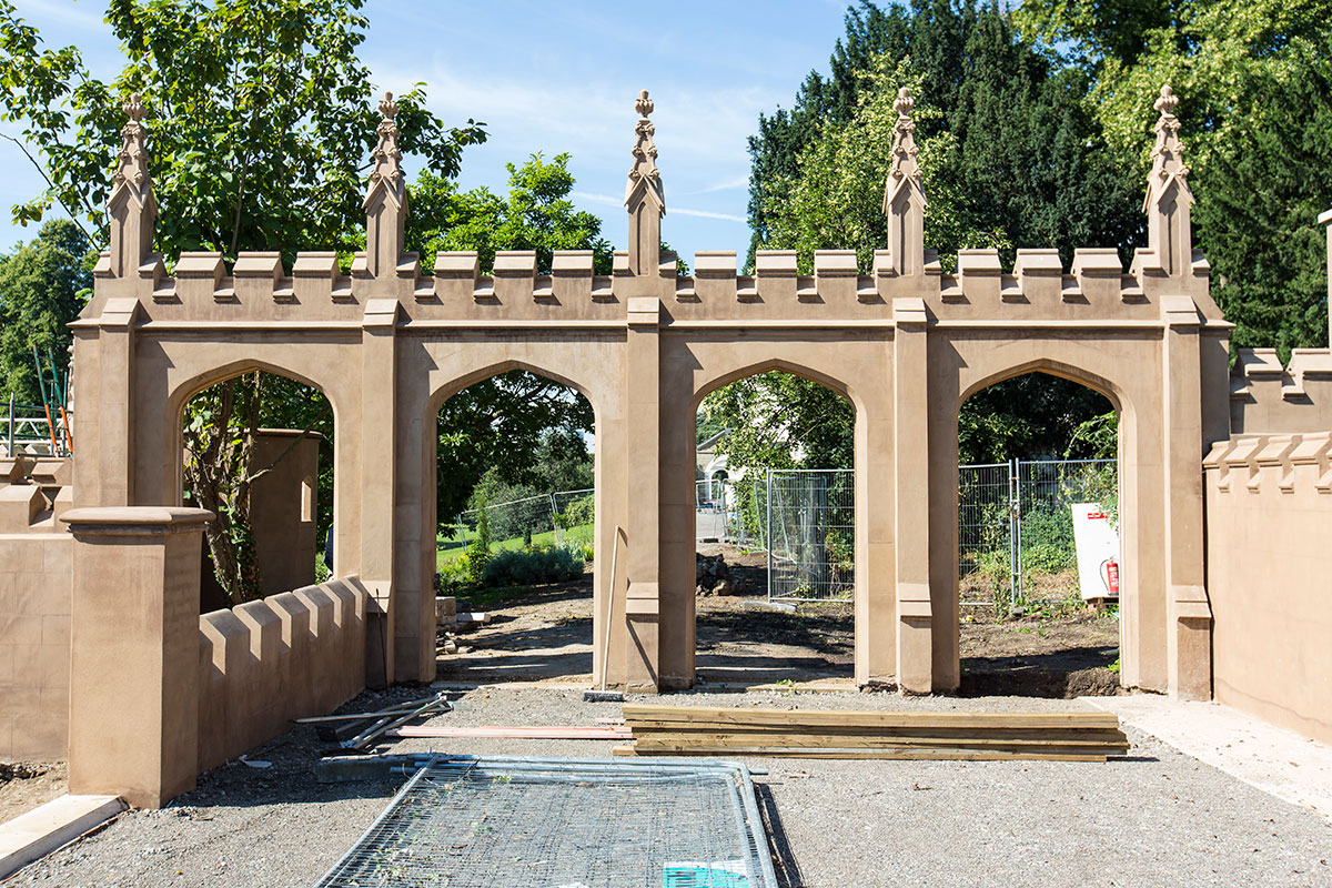 Gunnersbury Park archways having been restored by Lime Green