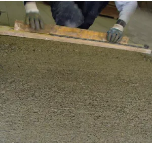 Hempcrete floor